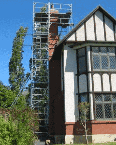 Chimney Access tower RG Scaffolding Solihull Birmingham
