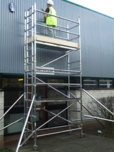 Scaffolding Mobile Tower and platform ladder for stairway
